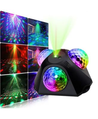 3-Head Magic Ball Party Light with Laser Beams & Strobe Effects for Home Disco