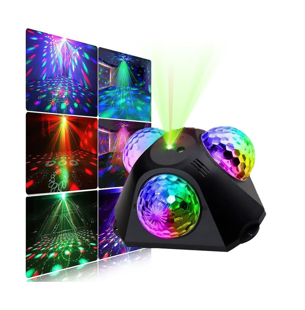 Artudatech 3-Head Magic Ball Party Light with Laser Beams & Strobe Effects for Home Disco