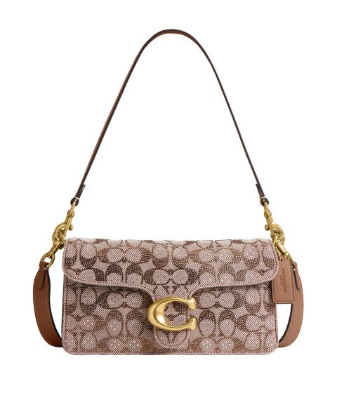 Женские сумки COACH Tabby Medium Crystal Signature Jacquard Shoulder 26