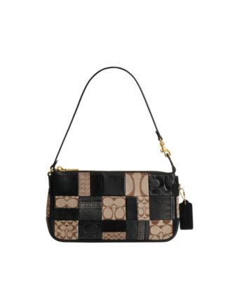 Plaza Medium Patchwork Signature Jacquard Slim Shoulder Bag 25