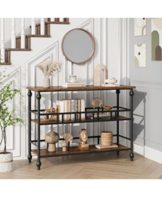 3-Tier Console Table, Retro Storage Cabinet, Sideboard Buffet Cabinets with Storage Space, Suitable for Home Living Room, Dining Room