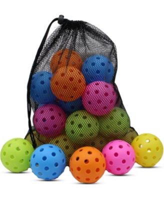 20 Pack Outdoor Pickleball Balls with Carrying Bag