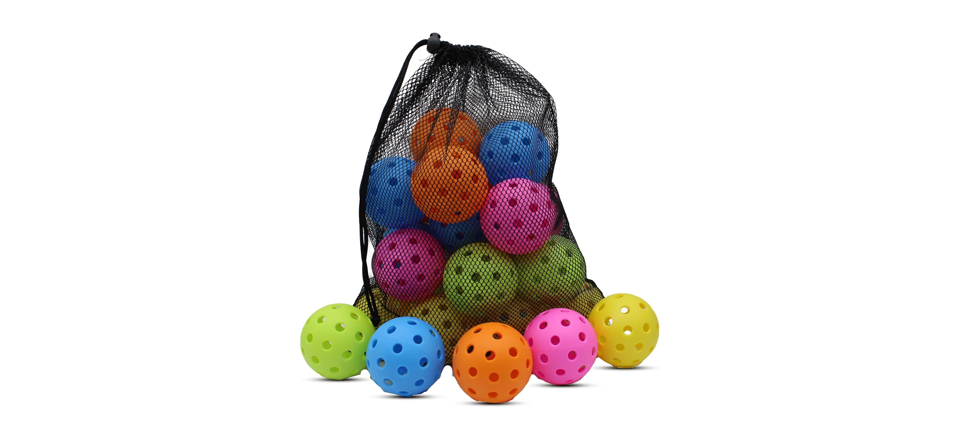 Magicorange 20 Pack Outdoor Pickleball Balls with Carrying Bag