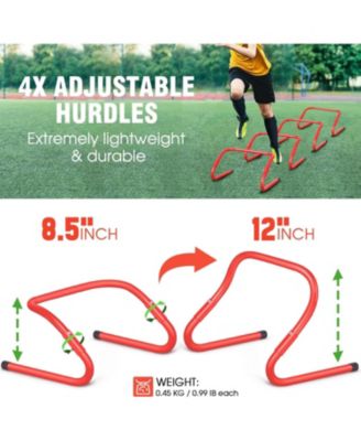 20ft Agility Ladder Training Set with 12 Cones, 4 Hurdles, Jump Rope & Parachute for Soccer, Basketball, Football – Kids to Adults