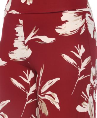 Women's High-Waist Floral Wide-Leg Pants