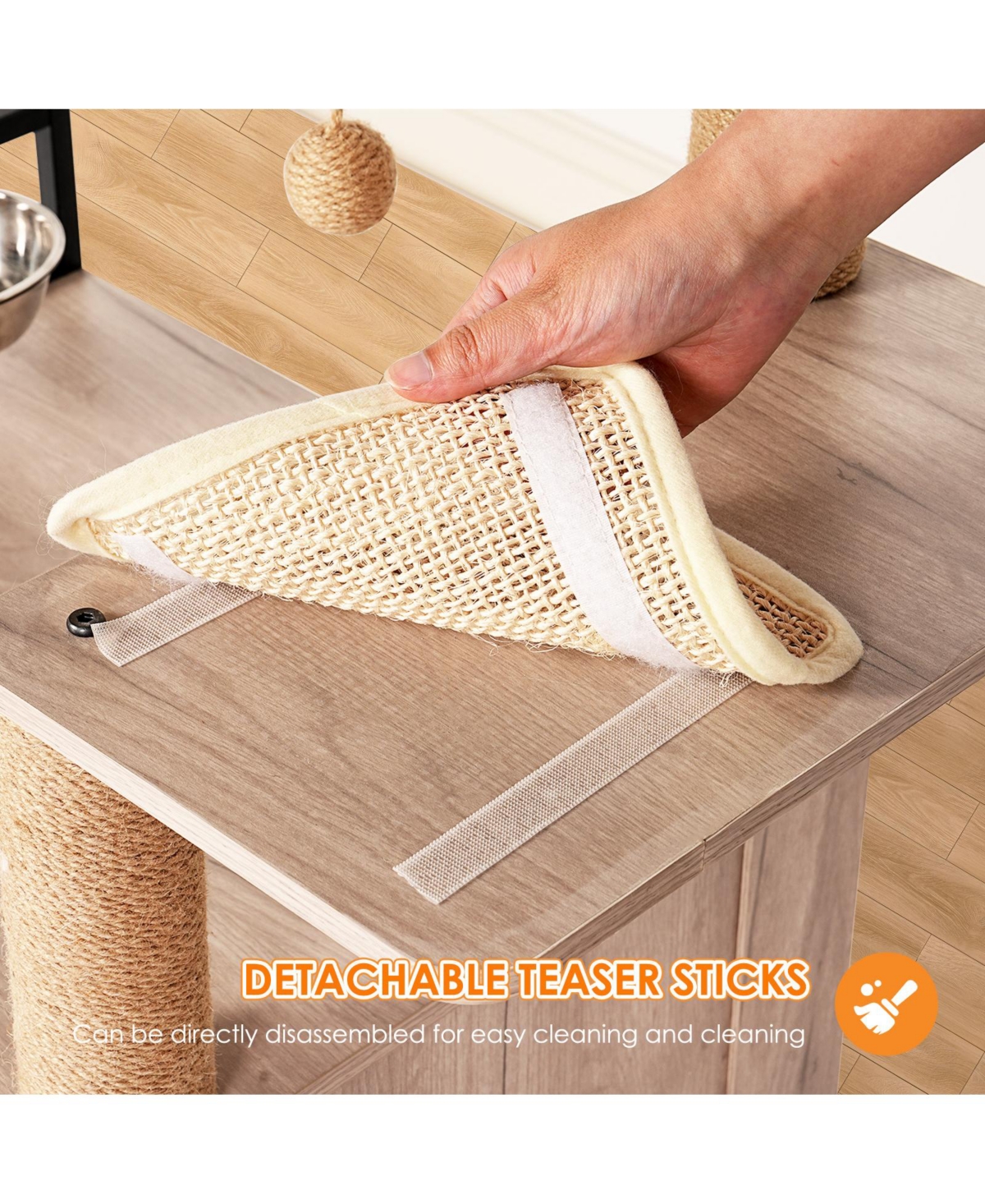 Cozito All-in-One Cat Tree with Litter Box Enclosure, Hammock, Bed, Feeding Station, and Scratching Posts