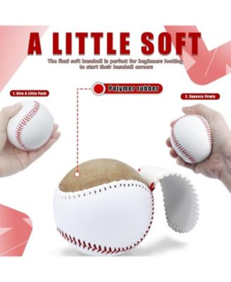 Pack of 12 Practice Baseballs with Rubber Core and Synthetic Leather Cover Standard Size Training Balls for Batting and Pitching