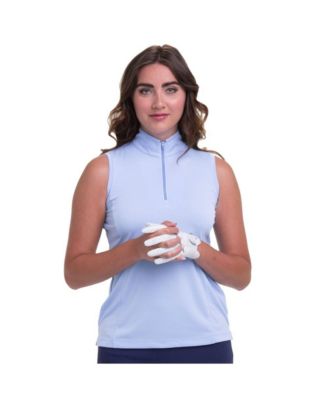 Women's Convertible Mock Zip Golf Polo