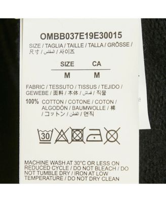 Men's Black Waterfall Print Cotton Hoodie