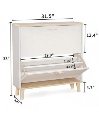 Shoes Storage Cabinet for Entryway Slim Freestanding Shoe Organizer