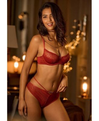 Women's Chain Detail Lace Bra