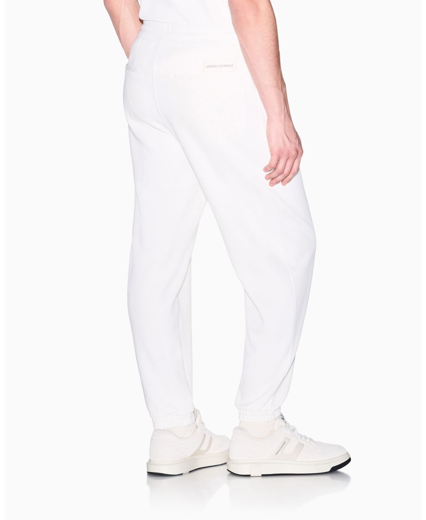 Мужские брюки A|X Armani Exchange White Edition Fleece Jogger, цвет: Кремовый — фото 5