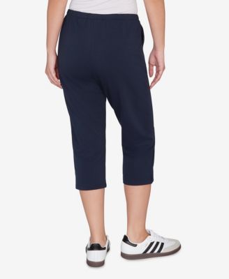 Petite Elastic Waist French Terry Capri