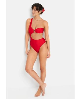 Women's One Shoulder One Piece Swimsuit