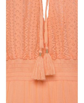 Women's Flowy Lace Cover up Beach Dress