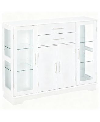 Kitchen Cabinet with Glass Doors and Drawers