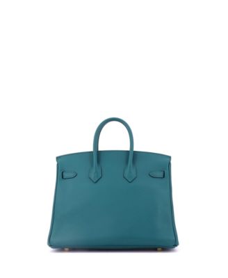Birkin 25 Handbag Green Swift with Gold Hardware