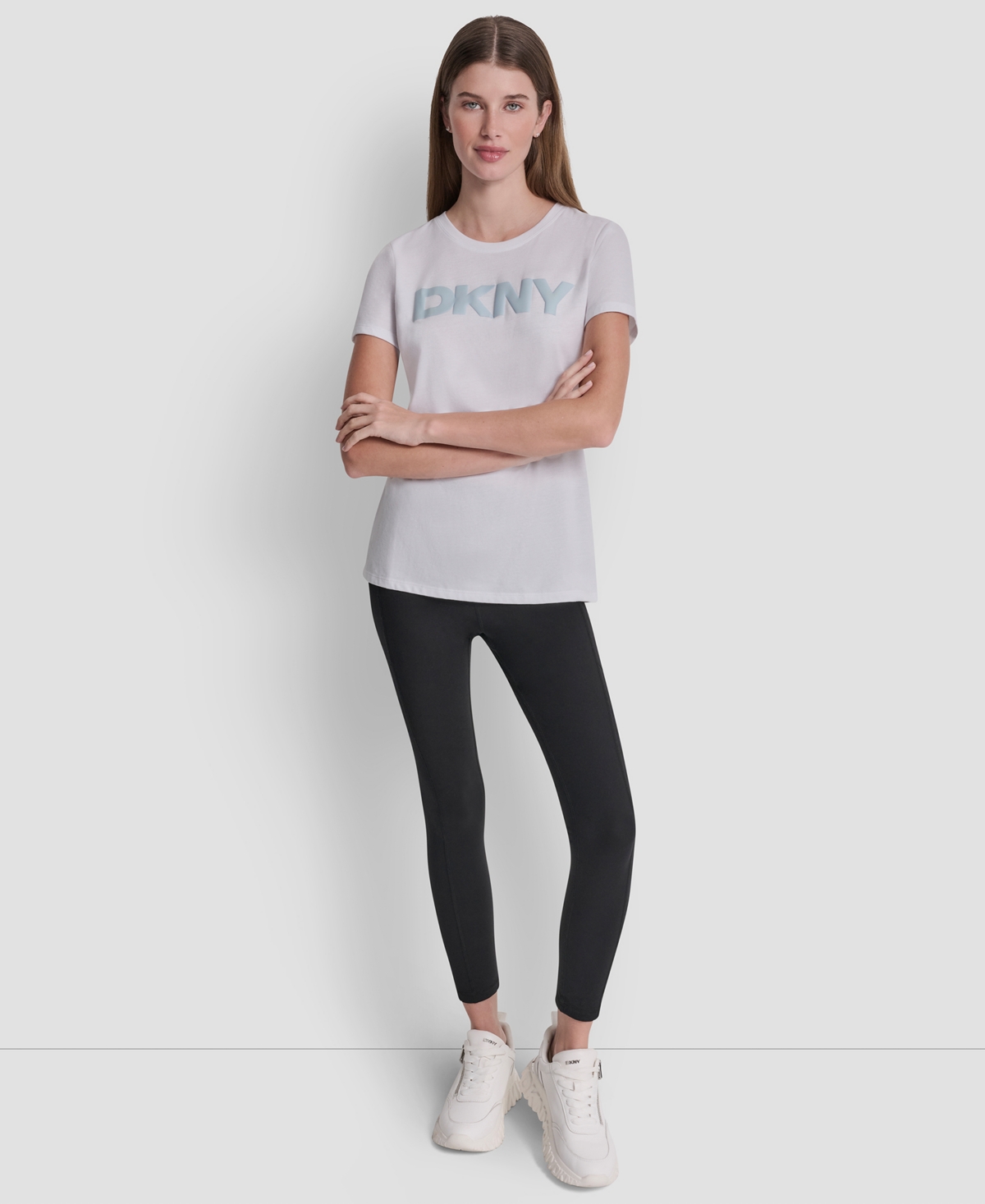 Dkny Sport Women's Puff Logo Crewneck T-Shirt
