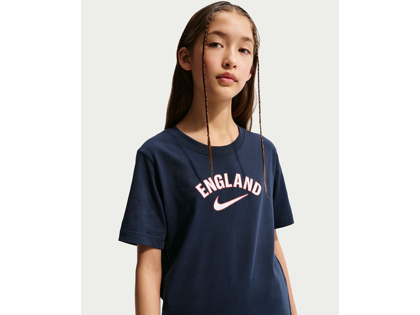 Детская футболка Nike England Wordmark Soccer, цвет: Обсидиановый — фото 2