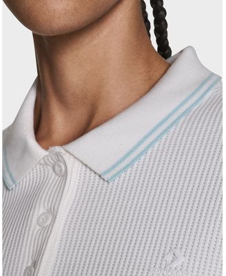 Women's Cropped Waffle Polo