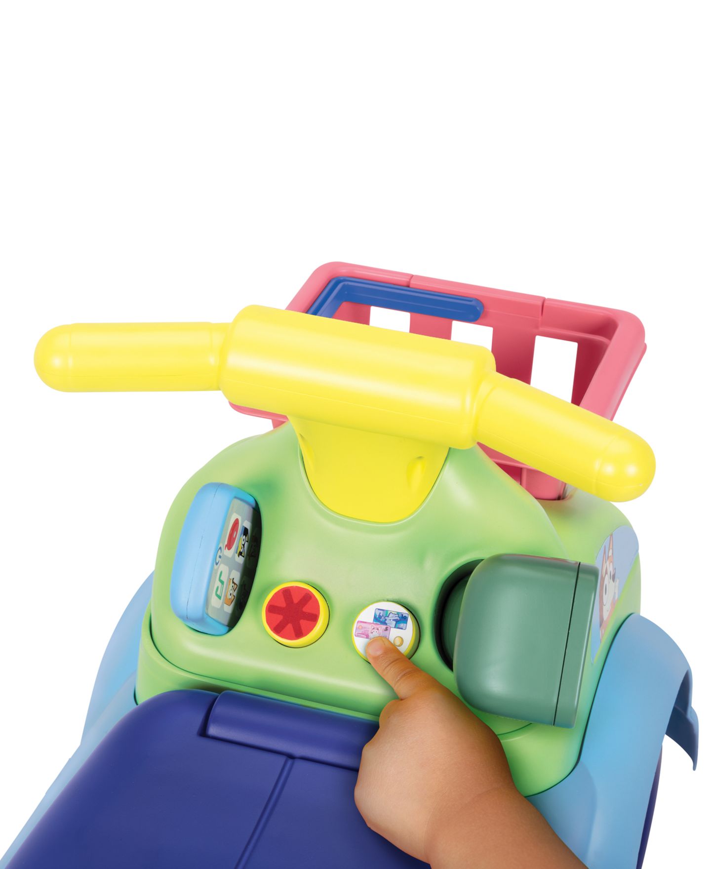 Детская игрушка Bluey Shopping Cart Ride-On Sound-Activated, Ages 1+ — фото 4