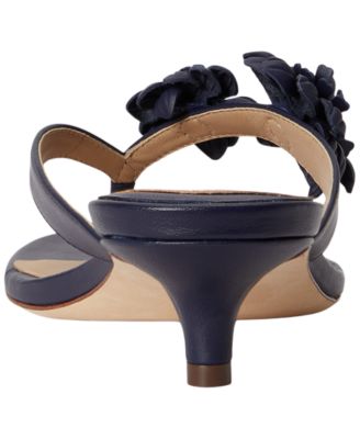 Women's Francesca Floral-Trim Nappa Dress Sandals