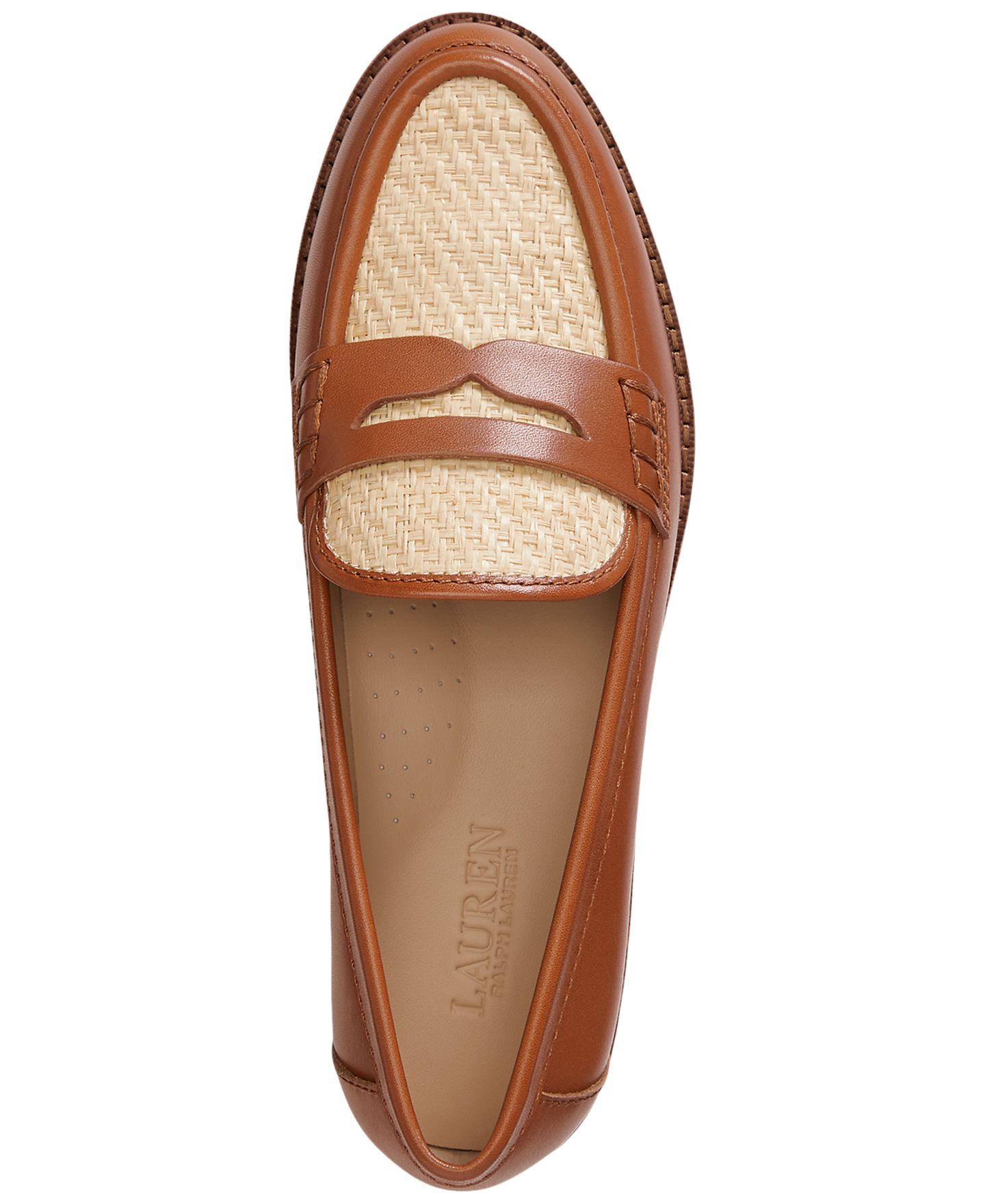 Женские туфли Lauren Ralph Lauren Wynnie Almond Toe, цвет: Рыжевато-коричневый / Натуральный — фото 4