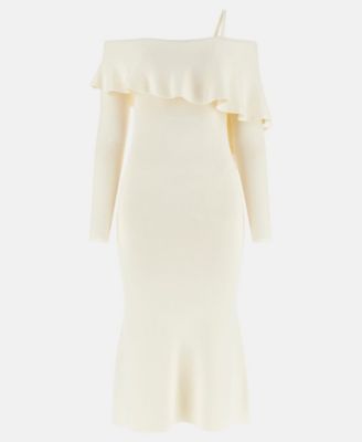 Women's Long-Sleeve Off-The-Shoulder Ambrosia Rib Dress