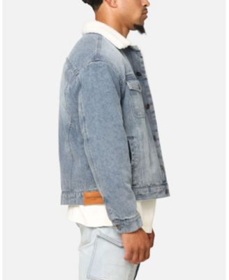 Big & Tall Sherpa Boxy Denim Jacket