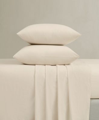 Vintage Washed 140-Thread Count Cotton 4-Pc. Sheet Set, King