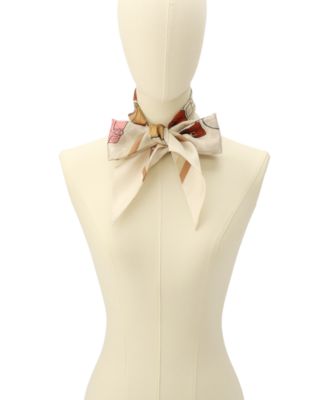 Women's Stacked Tabby Printed Wide Silk Skinny Scarf