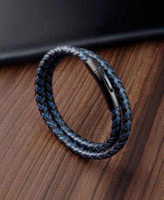 Men's Lexor Leather & Stainless Steel Bracelet