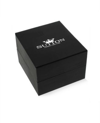 Men's Apex Round Black Stud Earrings in Sterling Silver