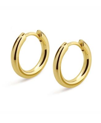 Men's Classic Hoop Earrings in 14k Gold Plated
