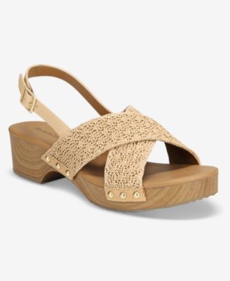 Women's Devynn X-Band Raffia Round Toe Sandals