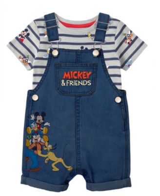 Baby Boys' Mickey Mouse & Friends T-Shirt and Shortall, 2-Piece Set
