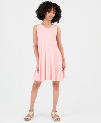 Petite Printed Sleeveless Flip Flop Dress