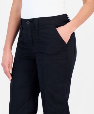 Petite Seam-Detail Utility Capri Pants
