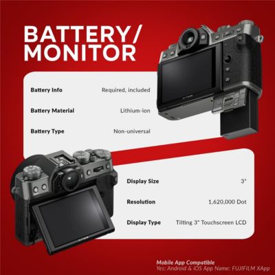 gaomon X T30 III Mirrorless Camera, Charcoal Silver with Battery & Smart Charger