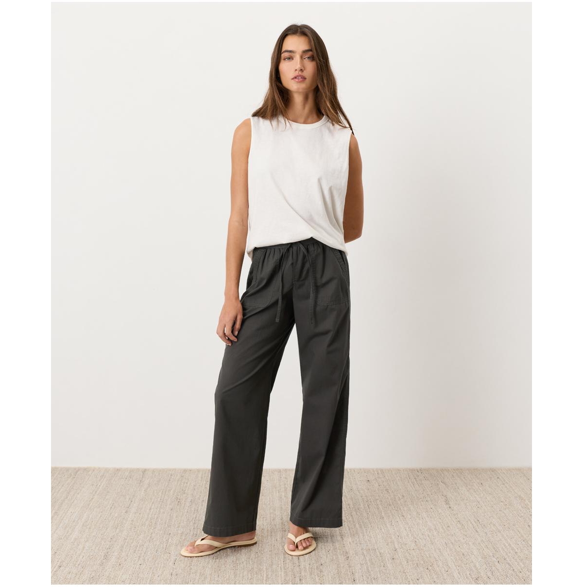 Pact Women's Cotton Slub High Neck Tank Top