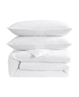 Crinkle Woven Gauze 3-Pc. Duvet Cover Set, Queen