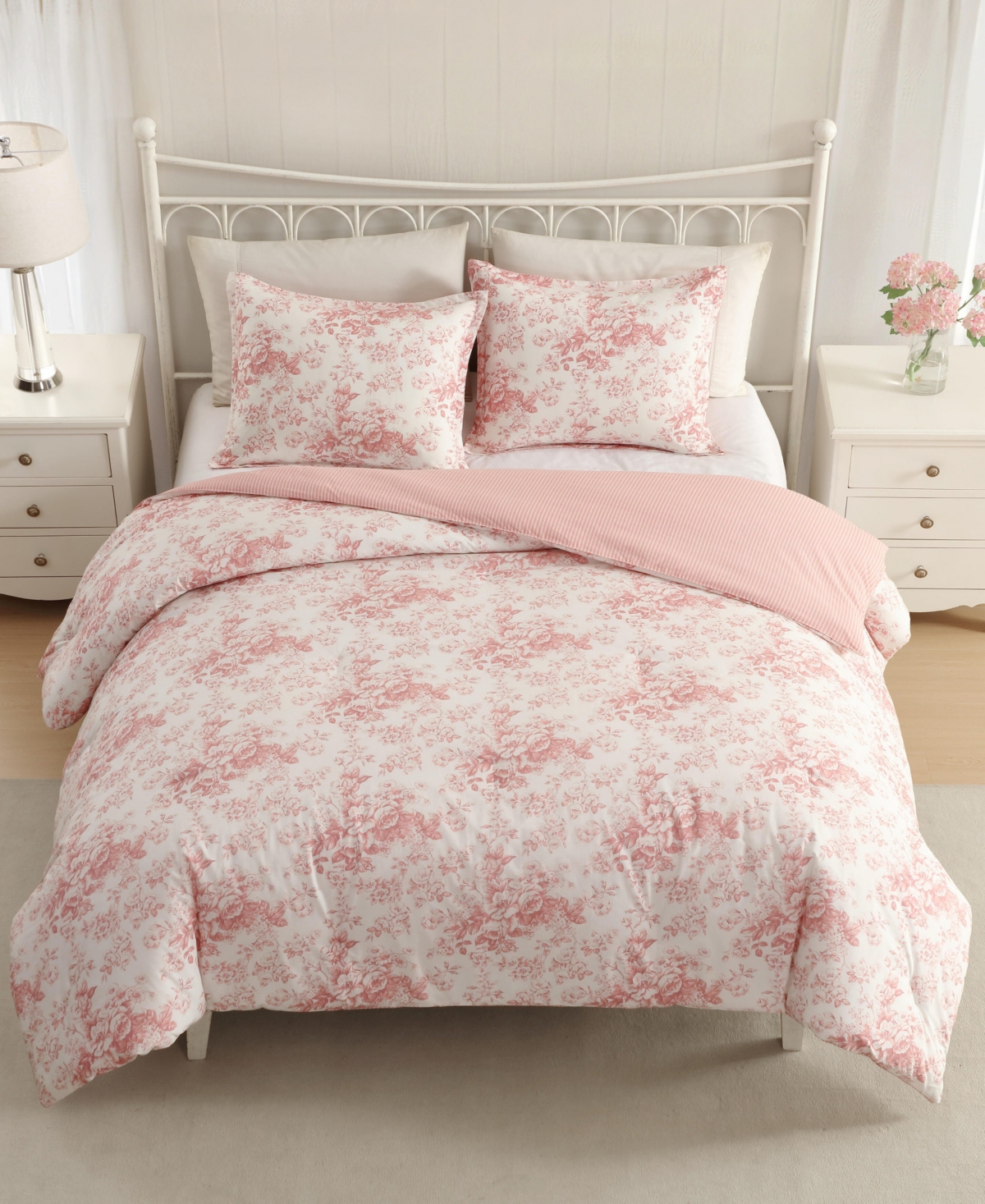 Laura Ashley Toile Delight -Pc. Comforter Set