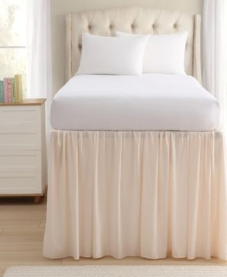 Solid Washed Microfiber Bed Skirt, Twin XL