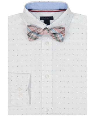 Boys' 8-20 Long-Sleeve Geo Dot Dress Shirt with Bow Tie