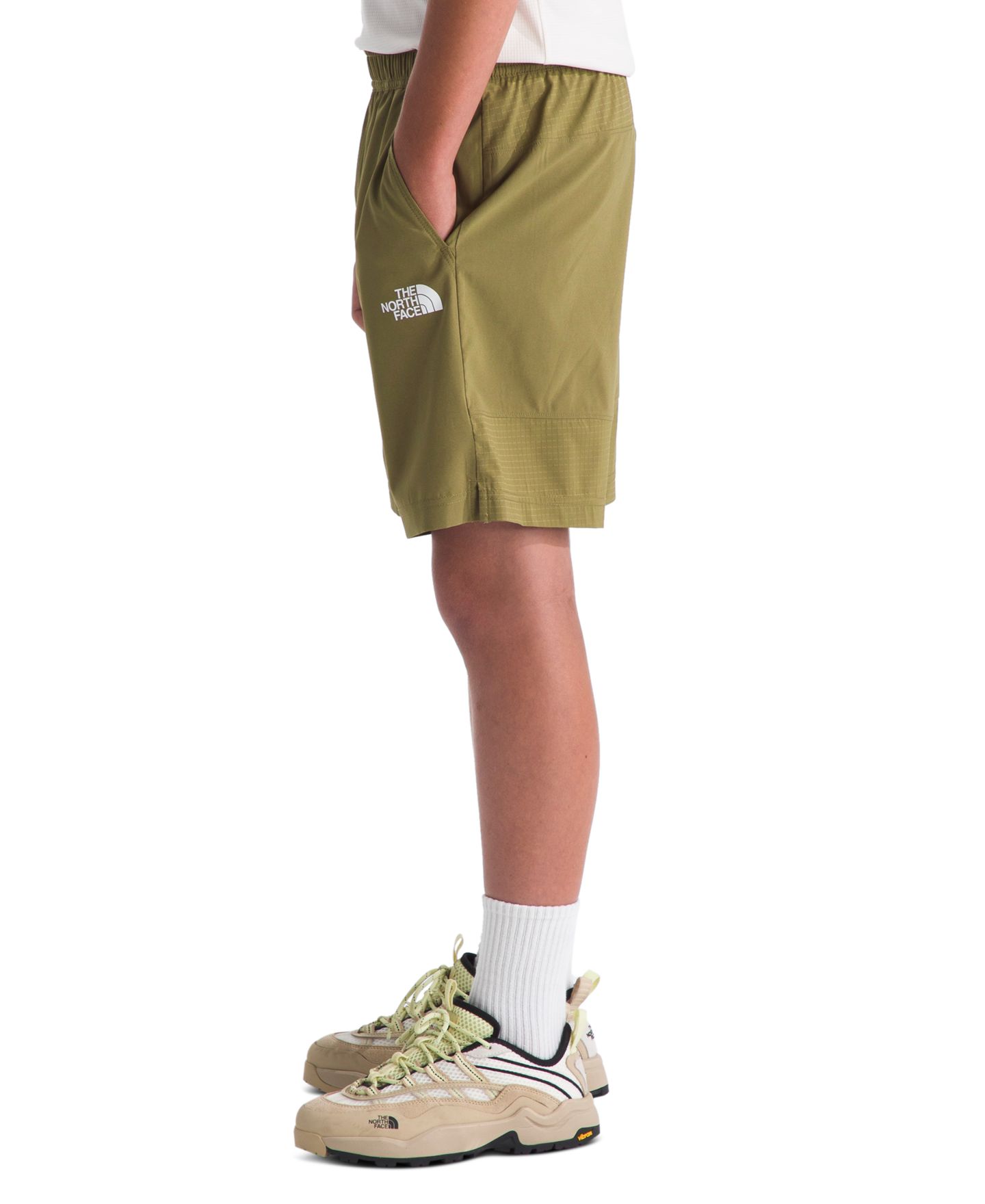 Детские шорты The North Face Lightrange Elastic Waist, цвет: Оливковый — фото 4