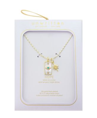 Cubic Zirconia and Mother of Pearl Celestial Cluster Charm Pendant Necklace