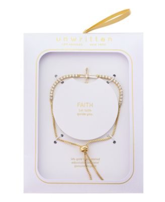 Cubic Zirconia Cross Bolo Bracelet