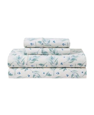 Brushed Cotton Flannel 4-Pc. Sheet Set, Queen