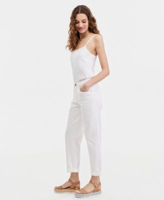 Women's Rolled-Cuff Keeper Boyfriend Cropped Jeans