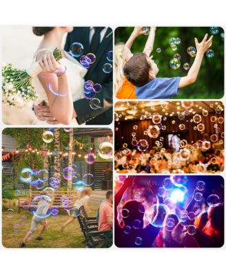 15W Automatic Bubble Machine with RGB Lights, Remote Control & Adjustable Speed